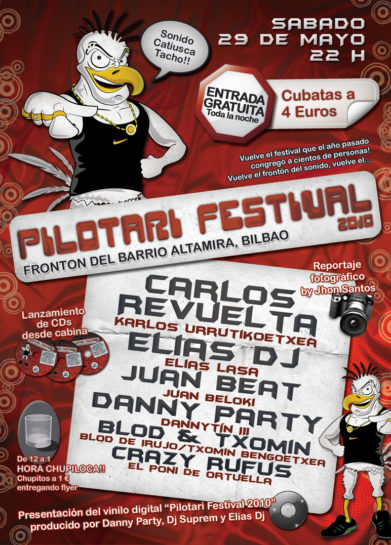 Cartel de la fiesta Pilotari Festival 2010