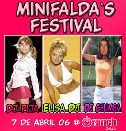 Cartel de la fiesta Fiesta Minifalda @ Oranch