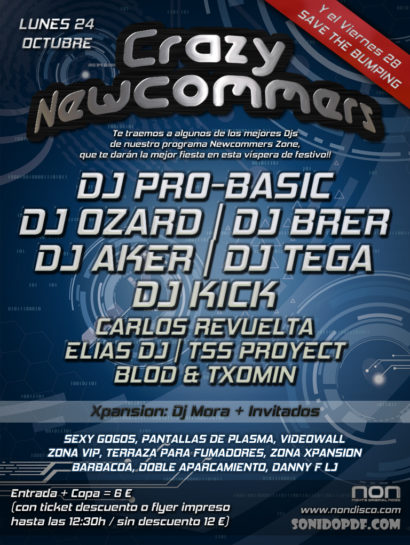 Flyer Crazy Newcommers (Octubre 2011)