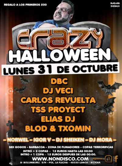 Cartel de la fiesta Crazy Halloween 2011