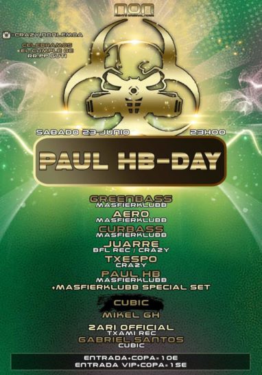 Cartel de la fiesta Paul HB-Day @ Crazy