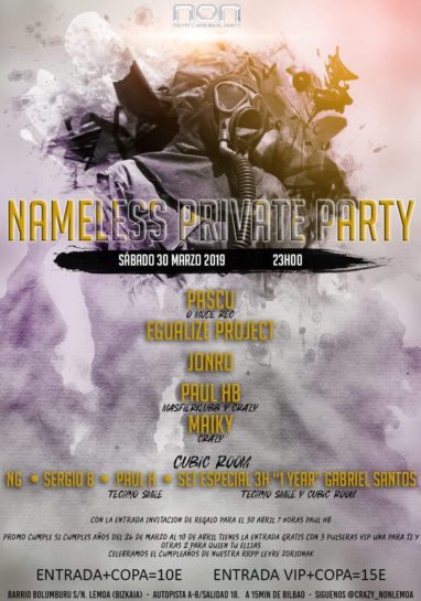 Cartel de la fiesta Nameless Private Party @ NON