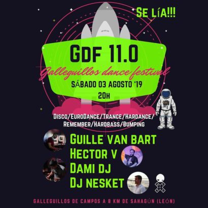 Cartel de la fiesta Galleguillos Dance Festival 2019