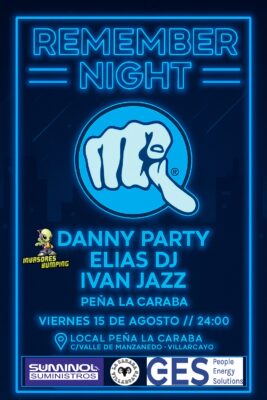 Cartel de la fiesta Remember Night @ Peña La Caraba